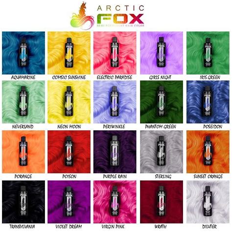 arctic fox hair dye bleach|arctic fox color chart.